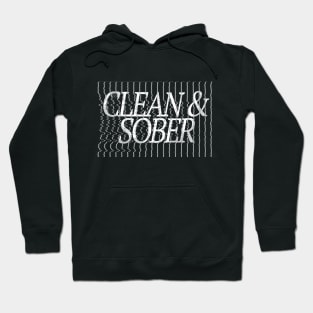 Clean & Sober - Sobriety Logo Design Hoodie